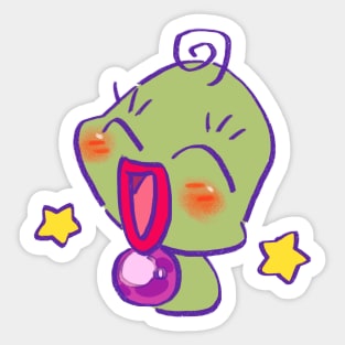 cute majorika the green witch frog baby form / magical doremi anime Sticker